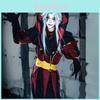 O Fantasia Cosplay Pierrot do Circo dos Horrores Com Máscara Para Halloween e Festas Temáticas