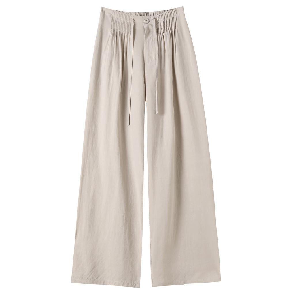 Summer New Wide-leg Pants Women's High-waisted Thin Drape and Thin Casual Floor Pants