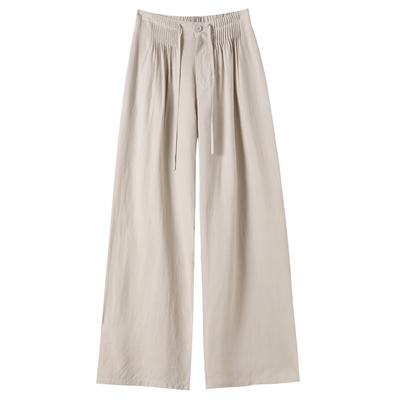 Summer New Wide-leg Pants Women's High-waisted Thin Drape and Thin Casual Floor Pants