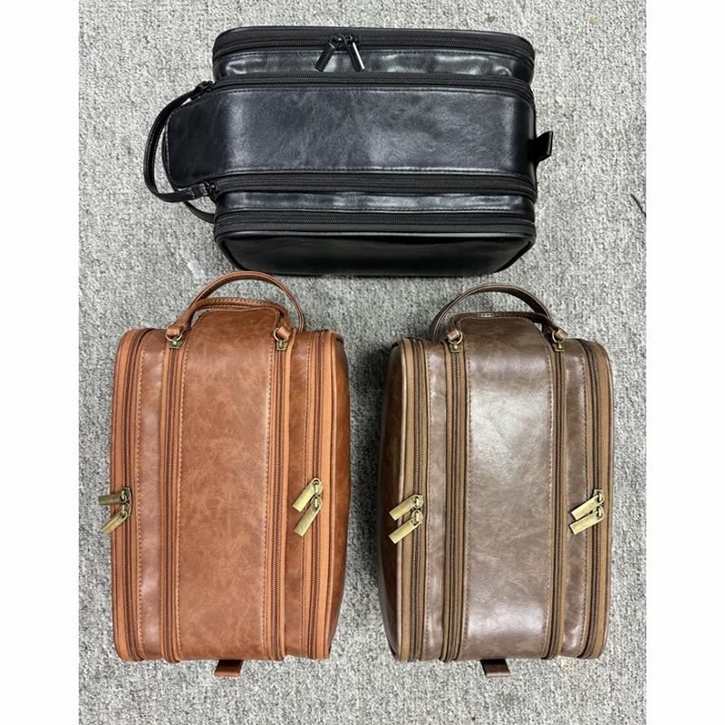 ჯიბეები PU ტუალეტის ჩანთა ქალებისთვის მამაკაცებისთვის სამგზავრო აუცილებელი ნივთები მაკიაჟის ჩანთა წყალგაუმტარი კოსმეტიკის სარეცხი ორგანიზატორი