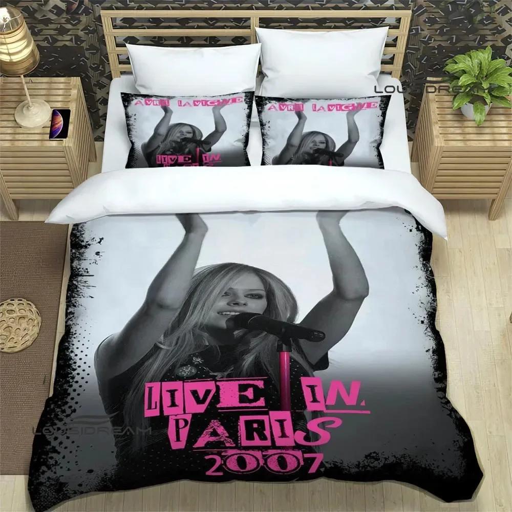 Singer AVRIL LAVIGNE Printed Bedding Sets Exquisite Bed Supplies Set Duvet Cover Bed Comforter Set Bedding Luxury Birthday Gift