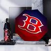 Red Sox Emblem Umbrella Folding umbrella, automatic umbrella 8-Frame for Travel, camping Use Gift for Halloween Christmas