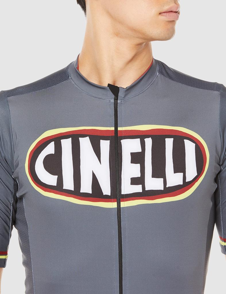 Gruppo Ana Cycling Size 4 504CNJRB5 Men's Benaroya-Eyes Jersey, U, Gray, Large,