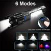 Super Bright Flashlight Built-in Battery USB C Rechargeable LED Flashlights 500000LM High Power Torch Lamp for Camping Lantern