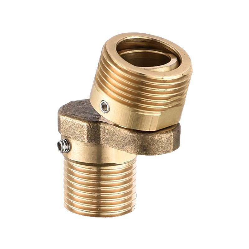 Copper Angled Curved Foot Angle Adjustment 360° Rotatable Eccentric Screw Corner Wall Mounted Shower Faucet Adapter