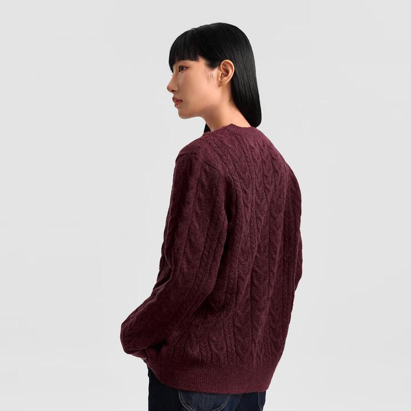 Lee Women's 2025 Winter Crew Neck Cable Knit Sweater