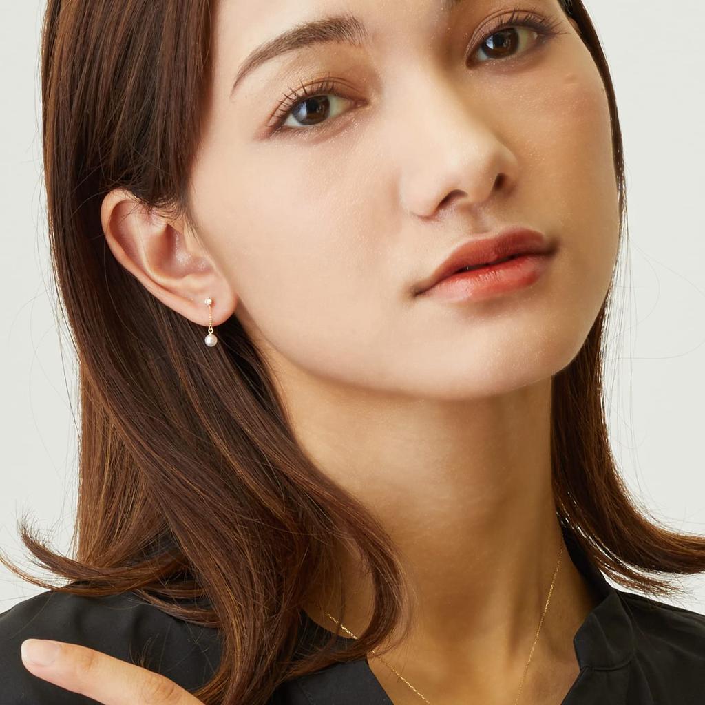 Lala Christie Women's Akoya Pearl Earrings with Natural Diamonds, 0.1ct, 18K Gold, le71-0016-yg