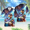 Cammello Divertente Stampa 3D Camicia da Spiaggia Casual Camicie Hawaiane da Uomo Abbigliamento Aloha Amante degli Animali Manica Corta Ragazzo del Deserto Collo a Revers Camicetta