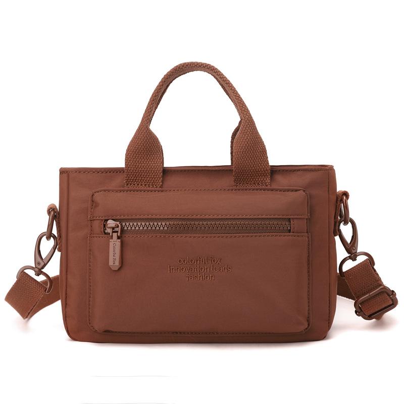 Female Crossbody New Fashionable Foreign Style Small Bag One Shoulder Hand Carry Nylon Small Satchel Cloth Bag
