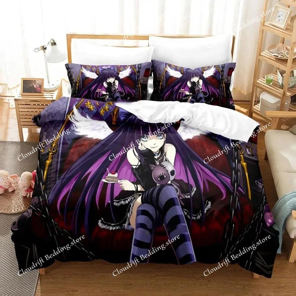 Anime Panty Stocking Bedding Set Duvet Cover Bed Set Quilt Cover Pillowcase Comforter King Queen Size Boys Adult Bedding Set