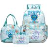 3Pcs/set Anime K-Pop Demon Hunters Printed Backpack Handbag Pencil Case for Teenager Student Bookbag Schoolbag Women Large Capacity Waterproof Bag