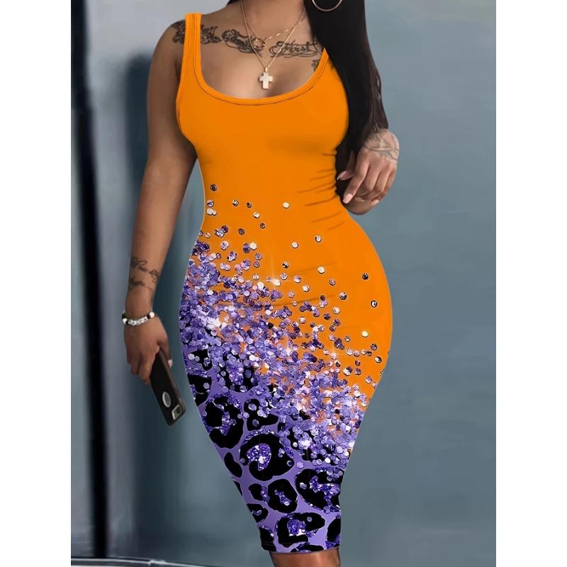 Летнее женское модное сексуальное платье с запахом и принтом — фото 6