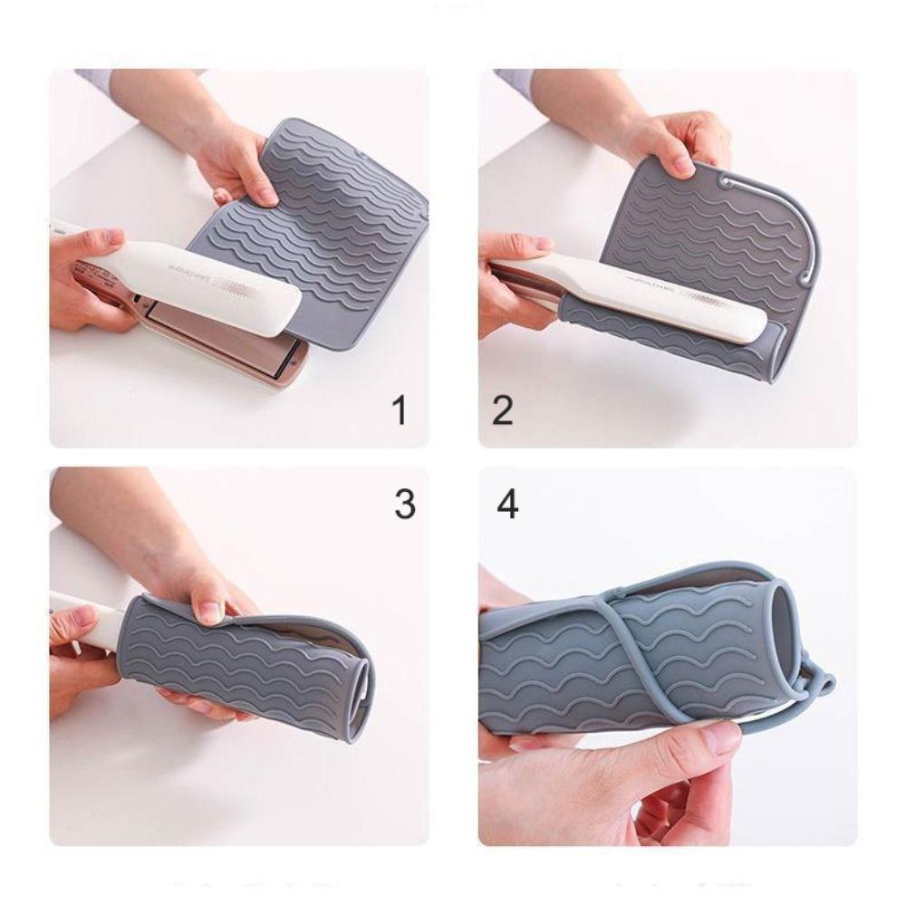 Portable Heat Resistant Mat Travling Protects Countertops Anti Scald Pads Non-Slip Silicone Pad