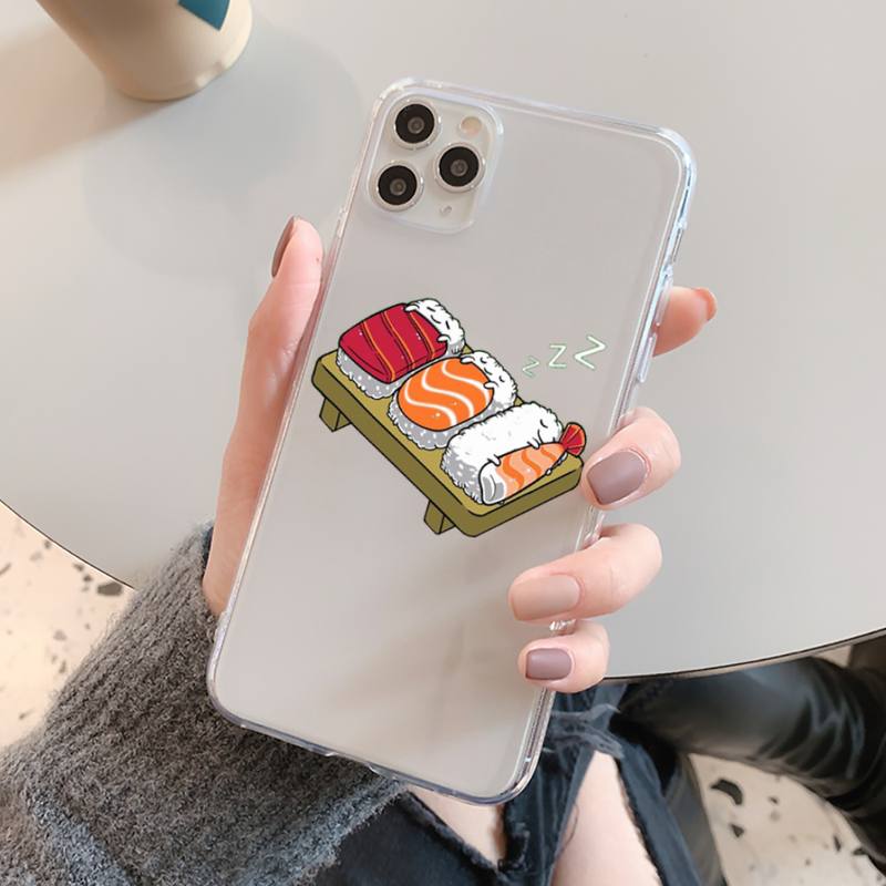 YNDFCNB Japanese Shiba Inu Sushi Phone Case for Iphone 13 11 12 Pro XS MAX 8 7 6 6S Plus X 5S SE 2020 XR Fundas