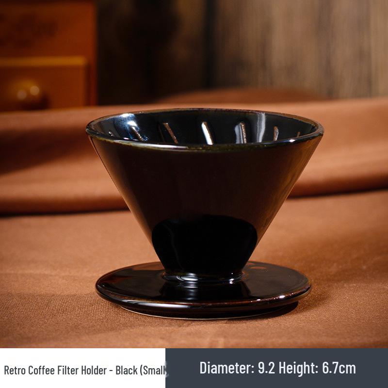 Ceramic Pour-over Coffee Filter Holder Set - American Style Drip Coffee Maker Funnel Tools