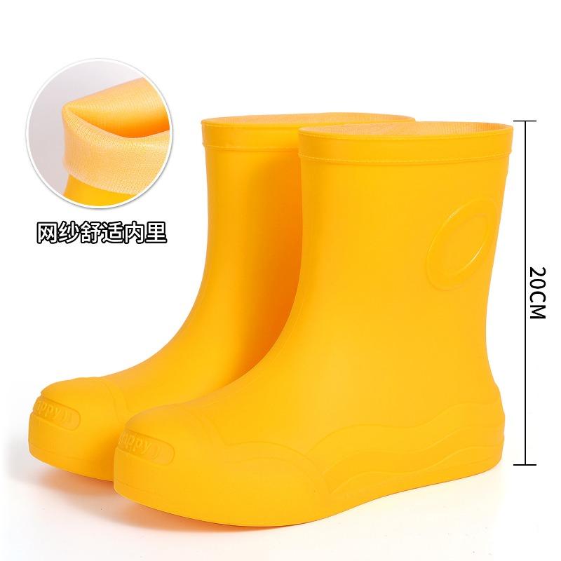 Hot-selling Fashion Medium Tube Women's Rain Shoes New Outdoor Waterproof Shoes Non-slip Casual Water Boots Women's Rain Boots Rubber Shoes