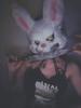 Halloween Horror Bloody Head Cover Mask Rabbit Bear Cosplay Mask Halloween Carnival Costume Headgear Props Handmade Party Dance
