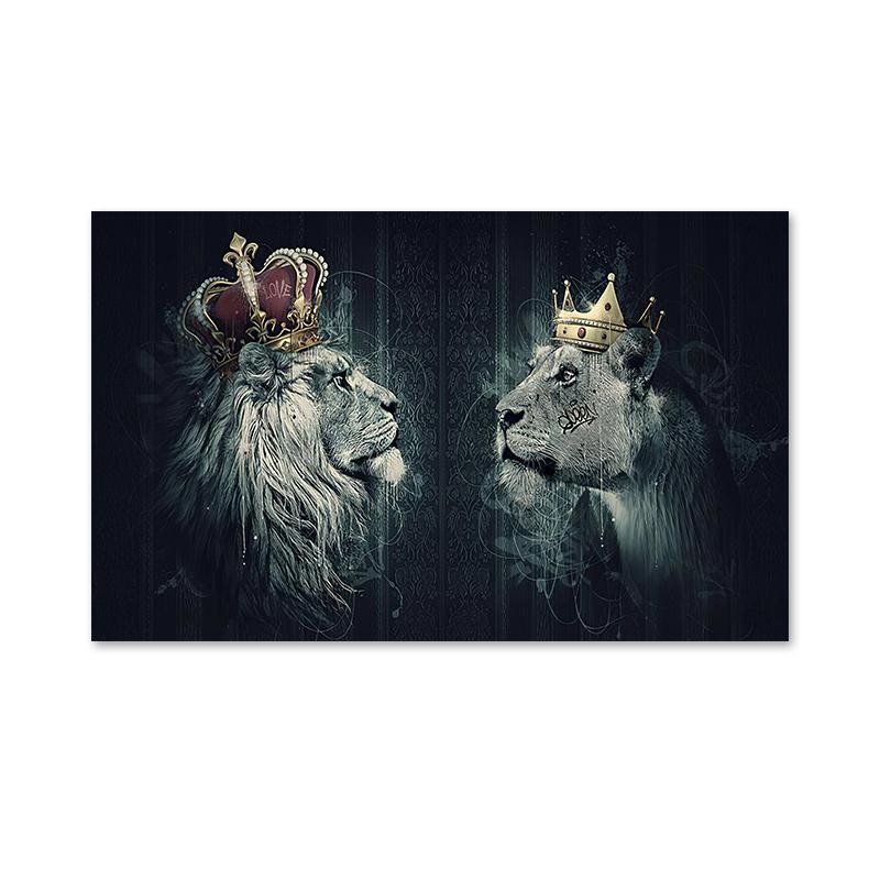 

Король Лев Плакаты и принты Современная дикая природа Холст Картина Настенные картины для гостиной Украшения дома 70x100cm No Framed