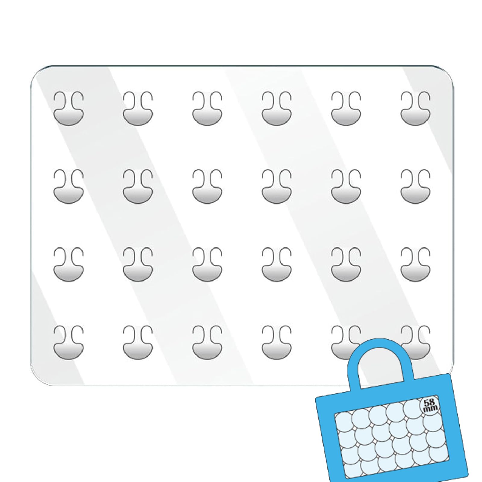

Badge Storage Display Badge Display x DIY Goods Can Badge Display 24 x 58mm Board, 24-Piece Set, Sheet, Ita-Bag Decoration, 26.8cm 20cm, Decoration,