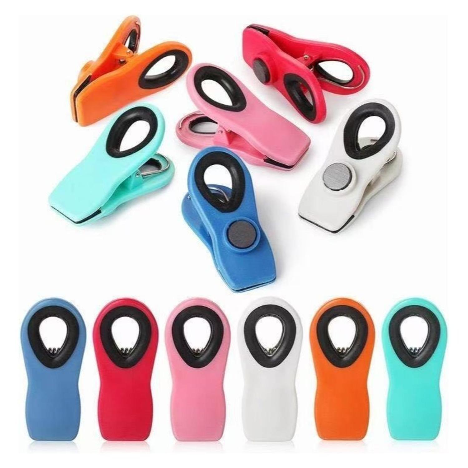 

3/6 шт. Кухонний затискач для свіжих мішків із магнітом, затискачі для харчових продуктів, затискачі для чіпів, затискачі для сумок для зберігання харчових продуктів. 3