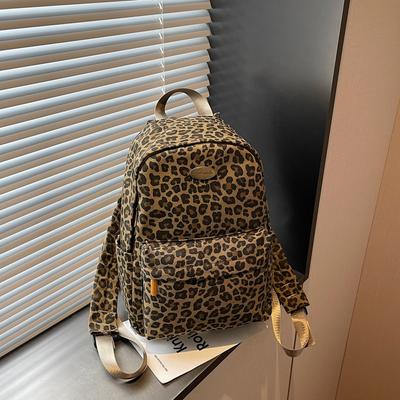 Kleiner Leopardenmuster neuer Rucksack vielseitig Freizeit-Reiserucksack modische Damen-Schultasche lässig einfach