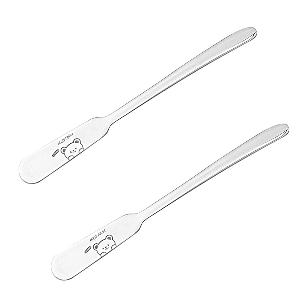 2/4pcs Cute 304 Stainless Steel Butter Knife Bread Toast Jam Spatula Spreader Long Handle Cheese Cutter Kitchen Tools