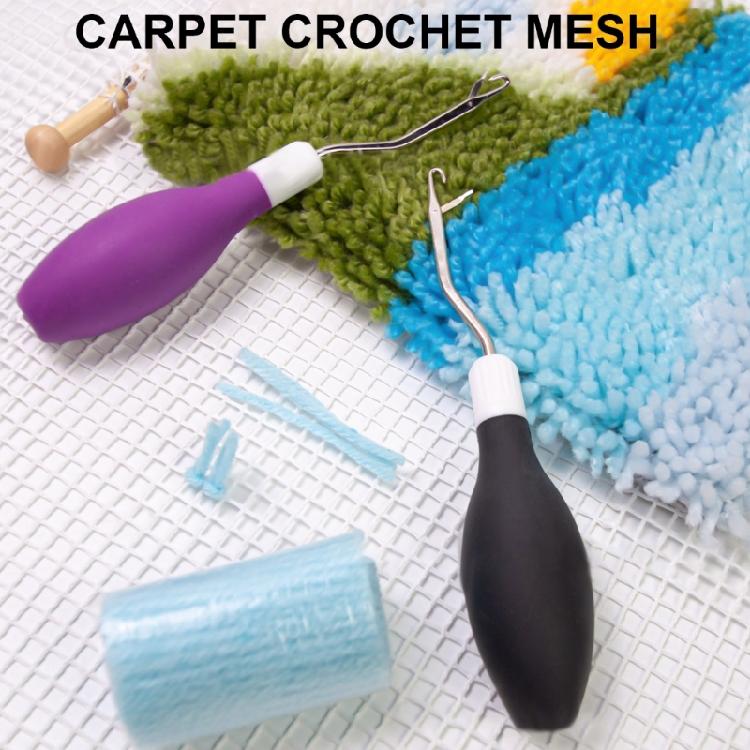 Ohnutý uzamykatelný hák Pletací nástroj na výrobu koberců, Uzamykatelný háček Háčkovací jehla s uzamykáním pro pletený řemeslný projekt