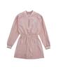 Mongbirdy Golf Windbreaker Nylon Half-Zip Long-Sleeve Dress Pink