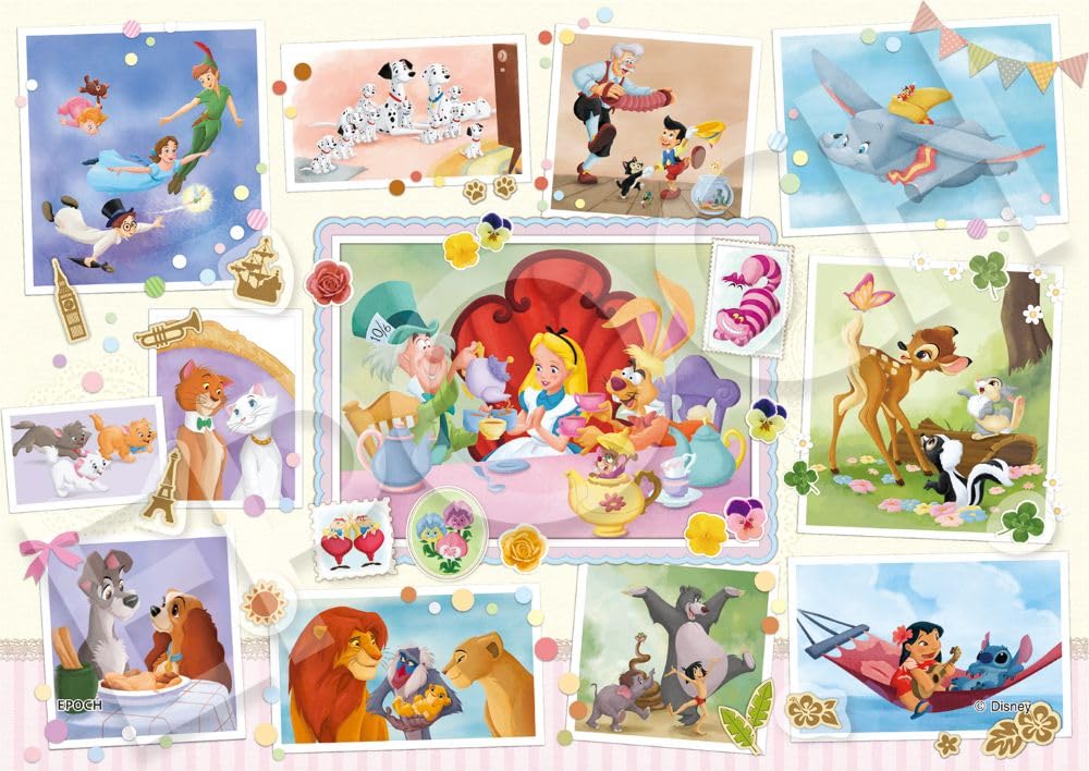 

Epoch Пазл Disney «Драгоценные моменты» Декорация x Включает и Декоративные наклейки Пазл из 108 деталей, (Пазл Коллаж) (18,2 25,7 см), 72-407, Клей,