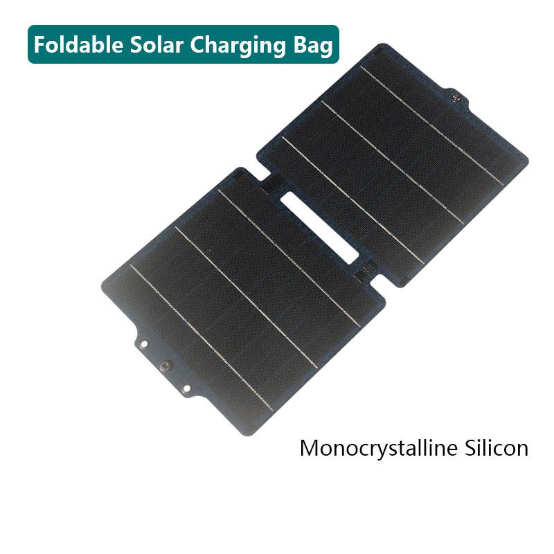 5V 10W ETFE Portable Foldable Solar Charging Panel USB/Type-C Output Foldable Solar Bag Fast Charging for Power Bank Phone