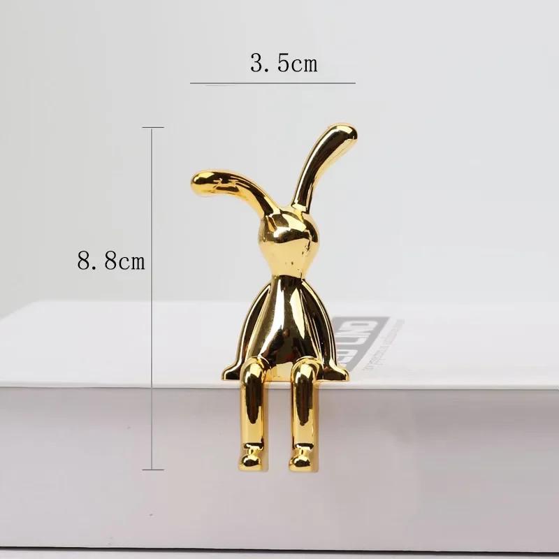 Car Ornaments Auto Center Console Pendant Rabbit Eco-friendly Plastic Cartoon Animal Rabbit Decorative Car Interior Decoration