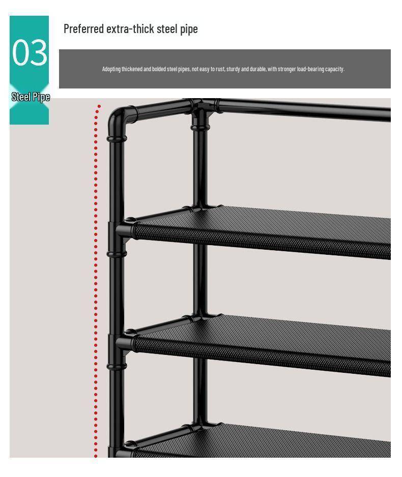 Multi-Layer Floor-Standing Shoe and Clothing Rack: Entryway Organizer
