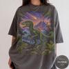 Koszulka z grafiką Velociraptora w stylu vintage, Koszulka z dinozaurem z lat 90., Retro koszulka z raptorem, Prezent dla miłośnika paleontologii i nauki, Koszulka z dinozaurem z lat 80., Koszulka UV
