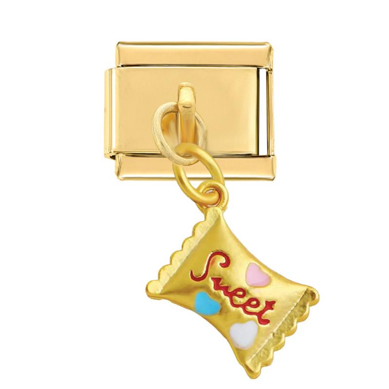 

1 Piece Diy Making Beads Candy Kitten Bow Italian Charm Links For 9Mm Stainless Steel Bracelet Jewelry