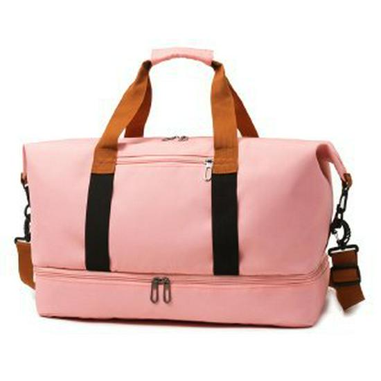 Trolley Handle Travel Bag: Large Capacity, Wet/Dry Separation, Print Logo, Independent Shoe Compartment