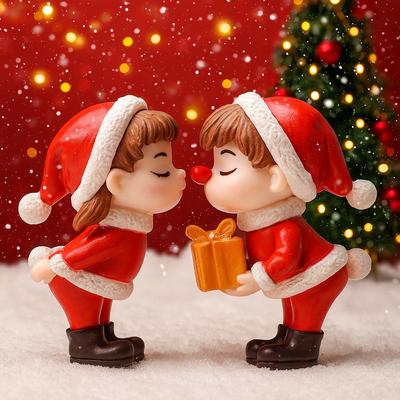 1-20Pairs Mini Christmas Couple Dolls DIY Christmas Decoration Accessories Cute Christmas Couple Dolls Desktop Ornaments