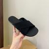 Cross-strapped Linen Slippers Women's Outerwear Summer New Retro Casual Sandals Vacation Seaside Beach Flat Sandals