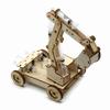 Manual DIY Model Toy Hydraulic Wooden Excavator Assembly Model Set Experiment Digger Mould(No.2