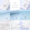 925 Silver Lucky Unicorn Necklace with Butterfly Firefly Bear Paw Print Zircon Chain Link Heart Jewelry for Women