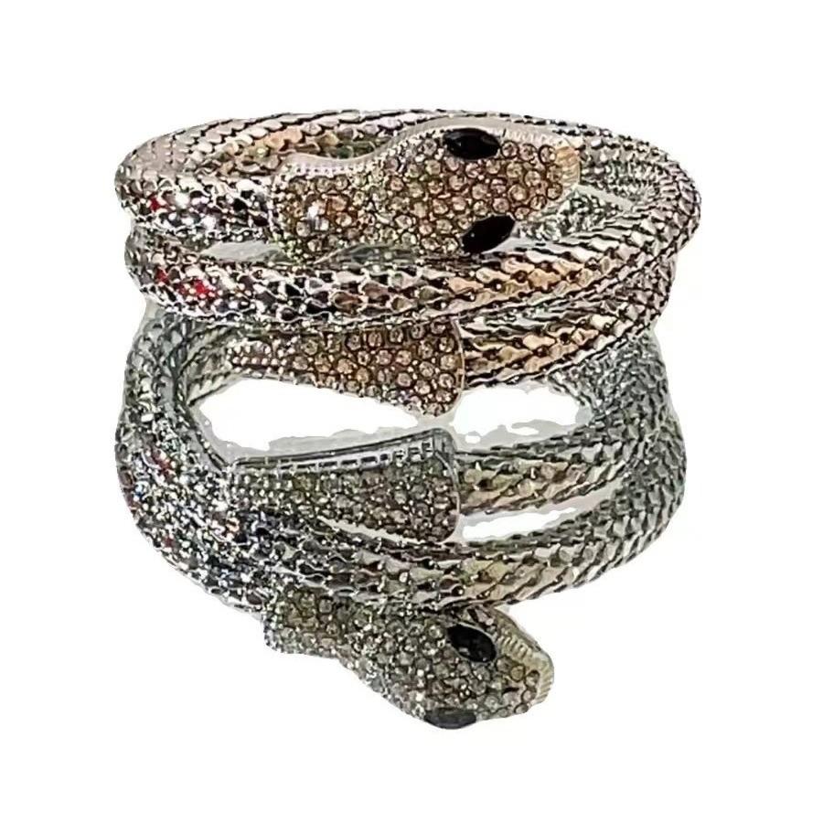 Alloy Chic Snakeshaped Zircon Bracelet For Women Unique And Forward Fashion
