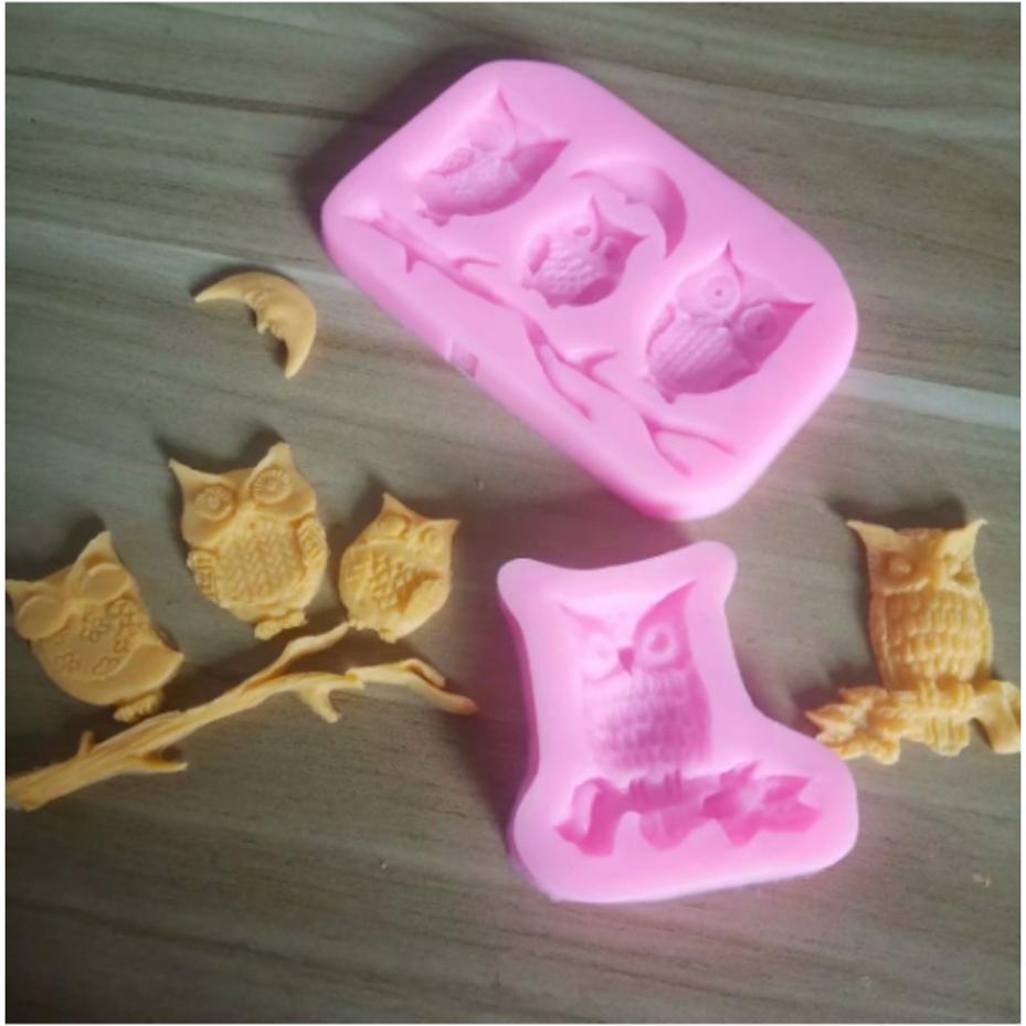 1 Pcs Silicone Kitchen Accessories Tools Owl Cake Moulds Fondont Chocolate Baking Moon Sugar Craft Cupcake Decorating