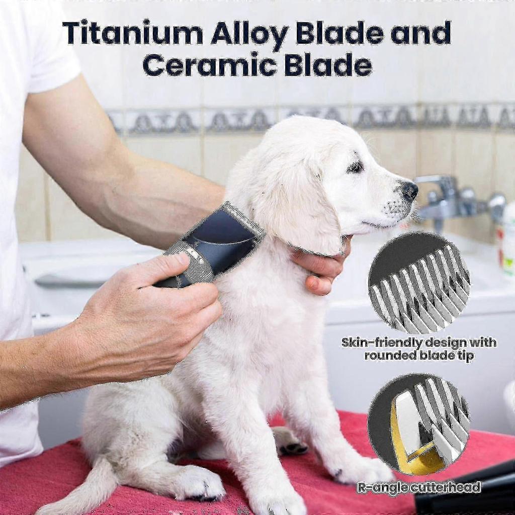 Pro Silent Pet Hair Grooming Clipper Trimmer Shaver Dog Electric Shaver Set