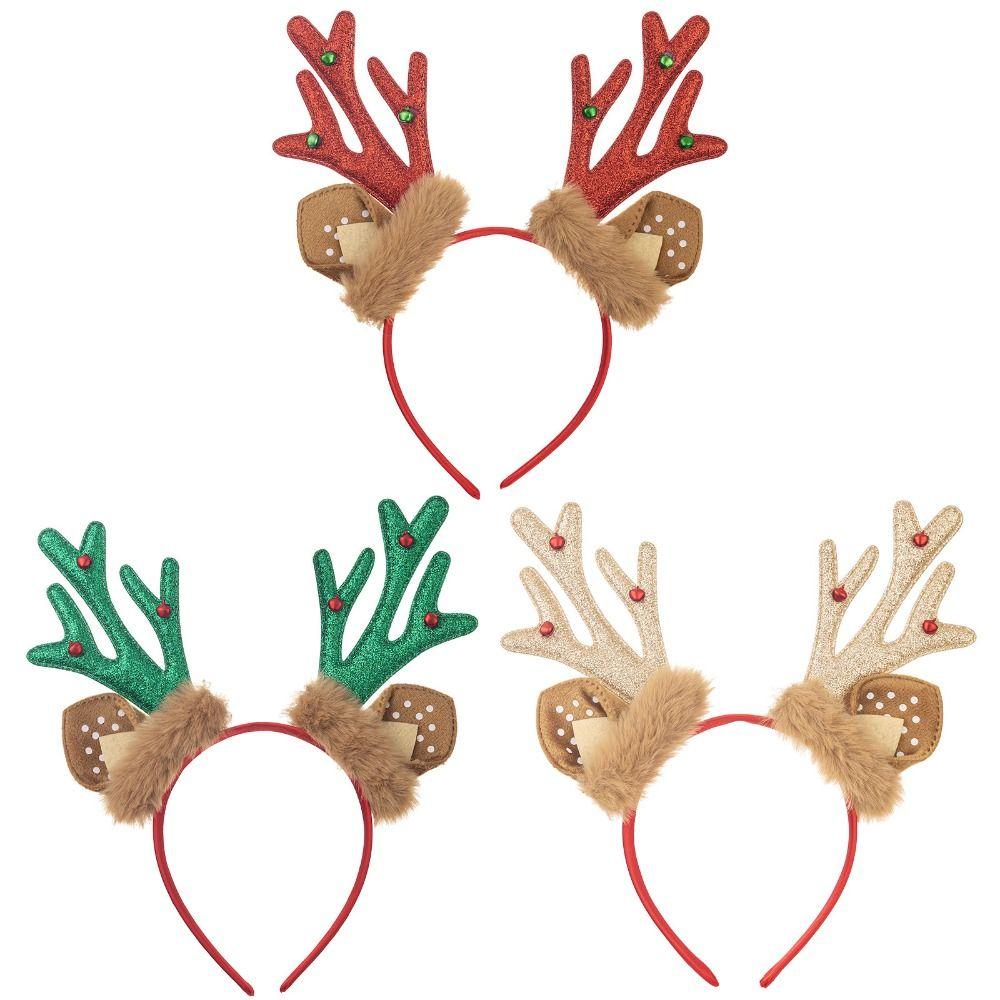 2/3pcs Cute Christmas Headband Funny Christmas Antler Headbands  Xmas Party Supplies