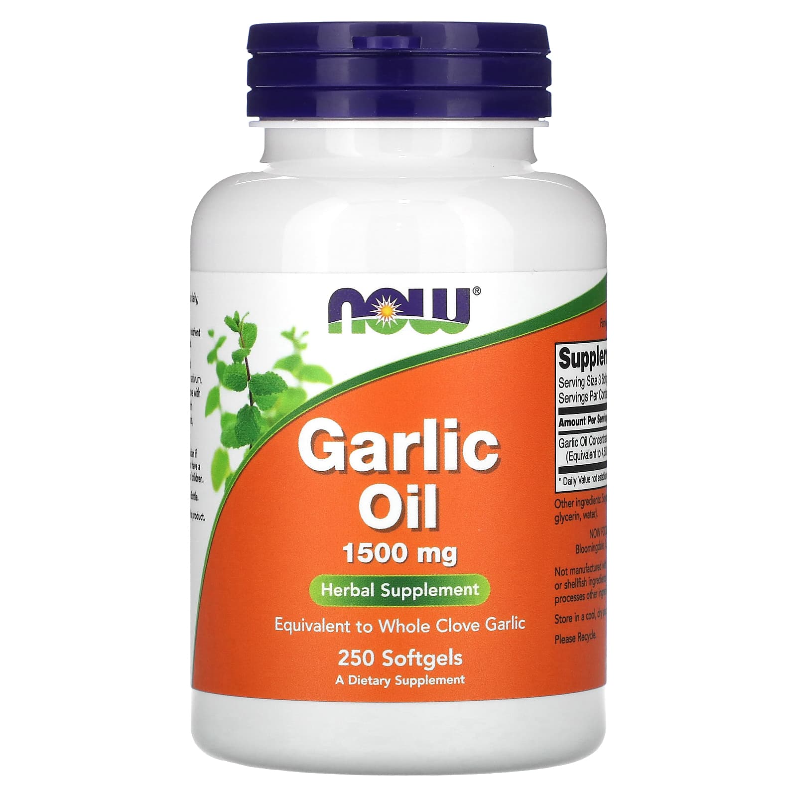 

Garlic Oil, 1,500Mg, 250 Softgels