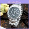 Mens Fashion Steel Band Watch With Quartz Movement And Compass For Business Gift