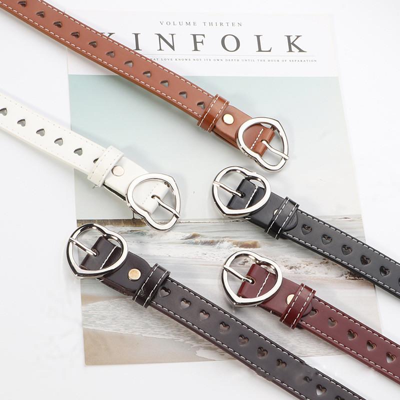 Belt Love Buckle Simple Versatile Hollow Fashion Personalized Jeans Belt Women