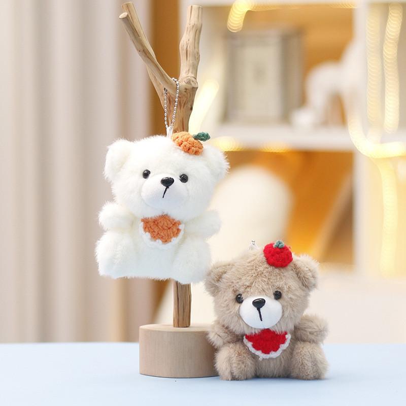 Bear Plush Toy Keychain With Soft Short Plush For Girls Gift Bag Decor