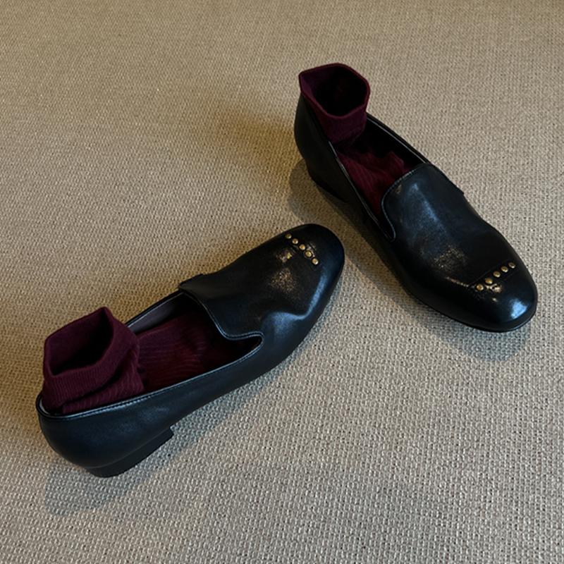 Women Flats Loafers Shoes Designer Pu Leather Elegant Shoes New Brand 2025 Trend Winter Fashion Classic Dress Femme Chaussures