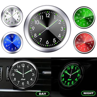 W samochodzie Mini Luminous Car Clock Wodoodporny Elektroniczny Zegarek Kwarcowy Rower Motocykl Zegarek Auto Deska Rozdzielcza Zegar 40MM