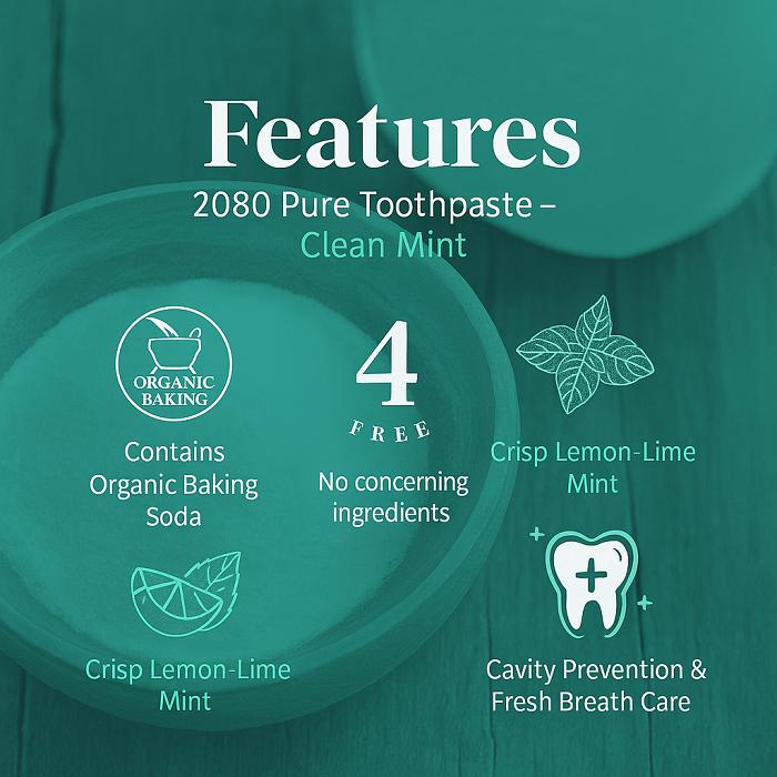2080 Pure Toothpaste - Clean Mint Scent